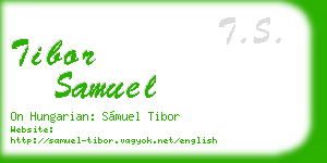 tibor samuel business card